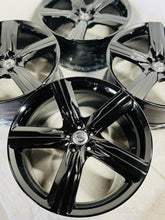 Load image into Gallery viewer, Factory OEM Volvo XC90 R-Design 20&quot; x 9&quot; WHEELS RIMS SET BLACK GLOSS 5 Spoke
