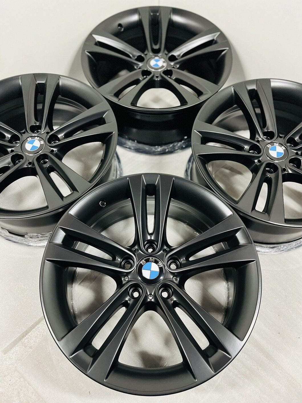 OEM 18” BMW F30 320i 328i 335i 428 430i 440i Factory Wheels Rims Set Black Satin